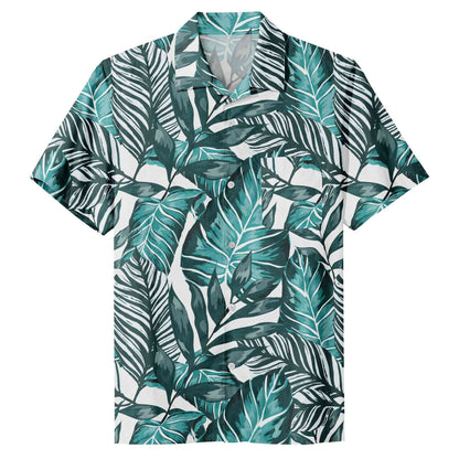 Mens Hawaiian Short Sleeve Casual Button Down Tropical Beach Shirt