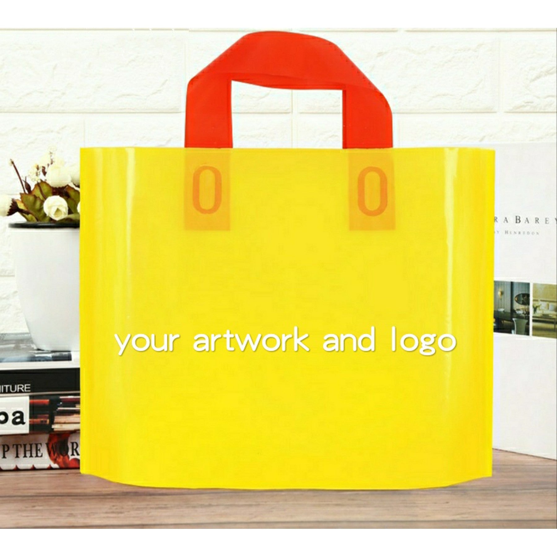 Plastic Custom Packing Soft Loop Handle Shopping Garment Recycle Pe Bag