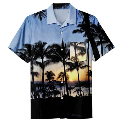 Mens Hawaiian Short Sleeve Casual Button Down Tropical Beach Shirt