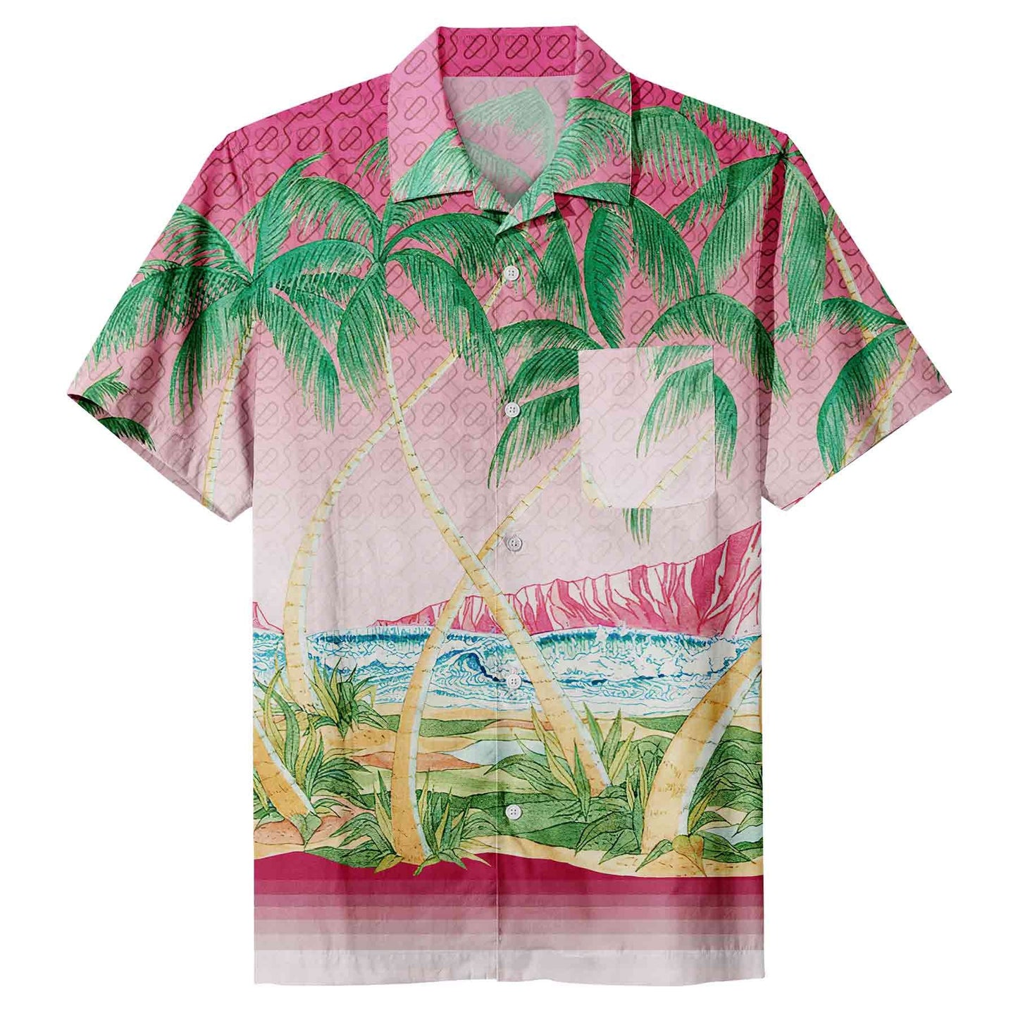 Mens Hawaiian Short Sleeve Casual Button Down Tropical Beach Shirt