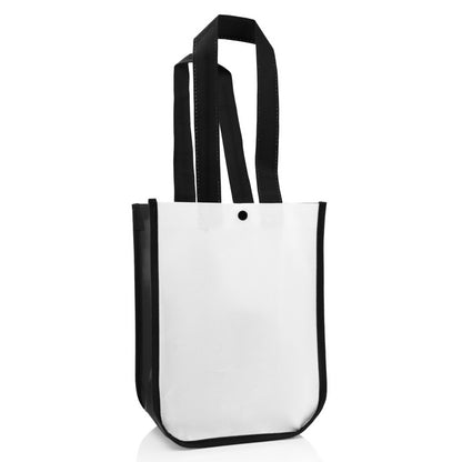 Fashion Tote Bag with Snap Closure Gloss Finish 110 gsm 8.5"W x 11.25"h x 4"G