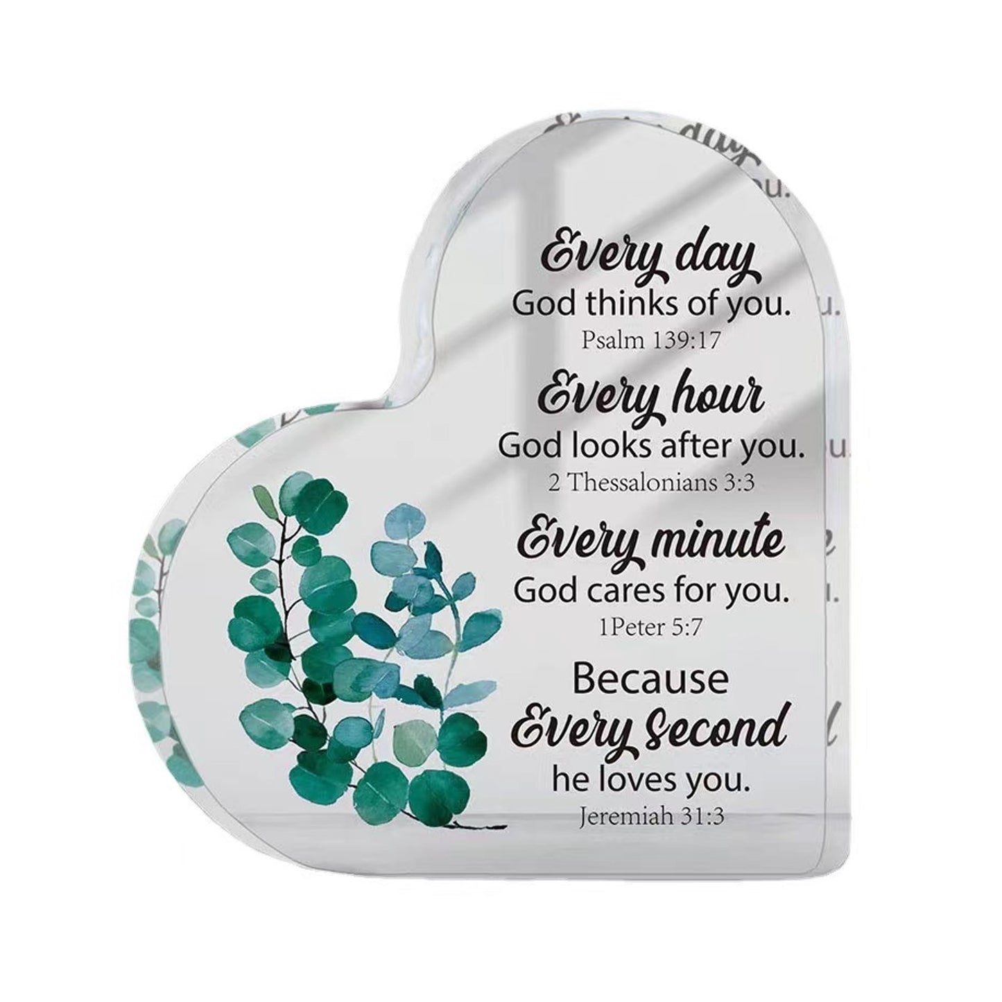 Acrylic Heart Gift Keepsake/Award (direct import)