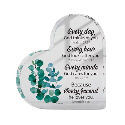 Acrylic Heart Gift Keepsake/Award (direct import)