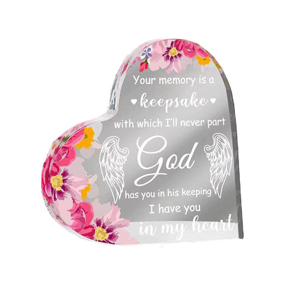 Acrylic Heart Gift Keepsake/Award (direct import)