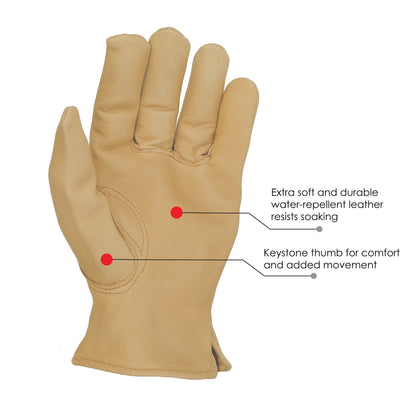 Premium Grain Cowhide Leather Gloves