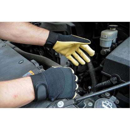 Premium Cowhide Leather Mechanics Gloves