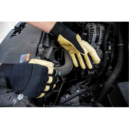 Premium Cowhide Leather Mechanics Gloves