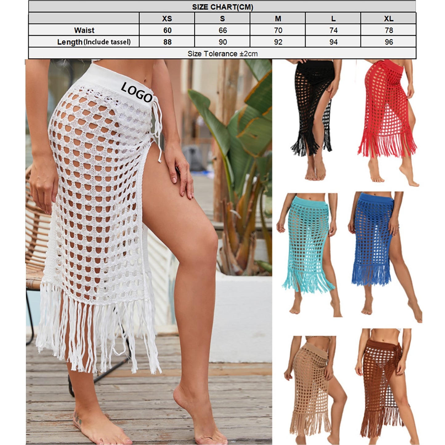 Beach Sarong Coverup Skirt