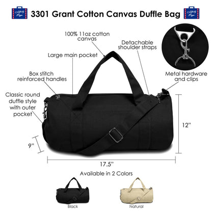 Grant Cotton Canvas Duffle Bag