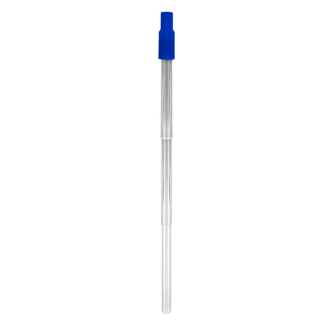 Eco-Friendly Reusable Stainless-Steel Straw In An Anodized Travel Container With Carabiner Clip