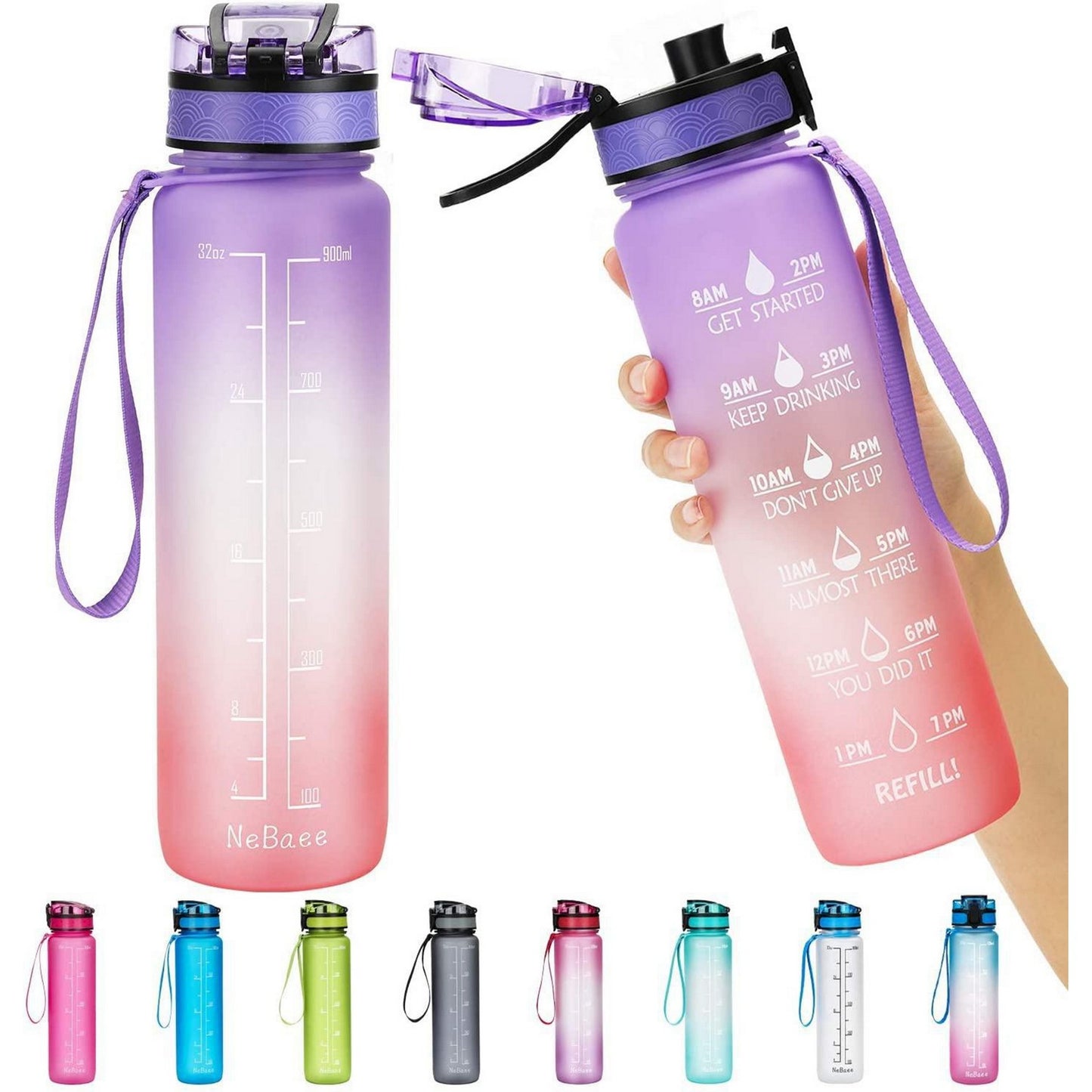 32 oz Leakproof BPA Free Drinking Water Bottle