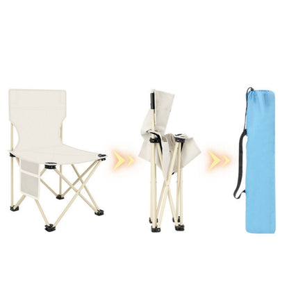 White Large Foldable Portable Outdoor Sports Chair