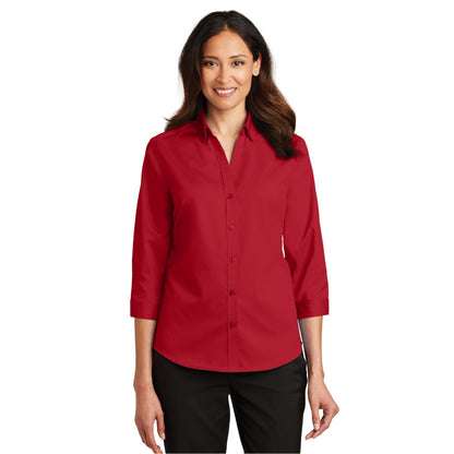 Ladies 3/4-Sleeve SuperPro Twill Shirt