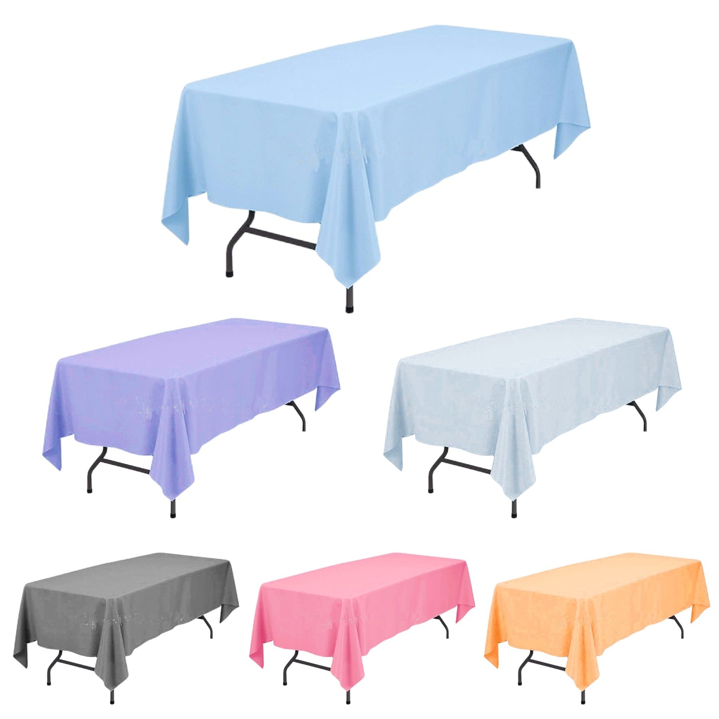 Solid Disposable Rectangular Tablecloth