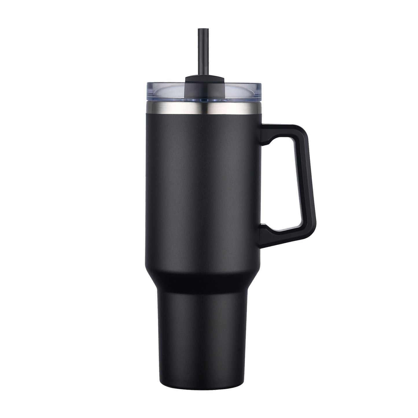 40 OZ. S/S Travel Mug with Handle & Straw