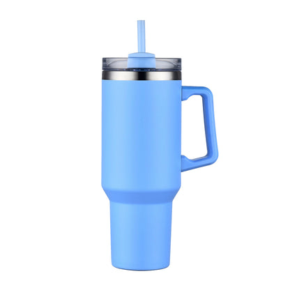 40 OZ. S/S Travel Mug with Handle & Straw