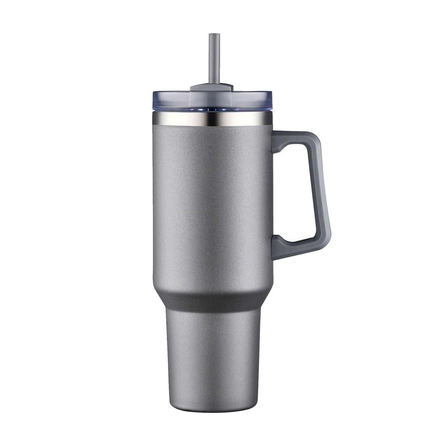 40 OZ. S/S Travel Mug with Handle & Straw