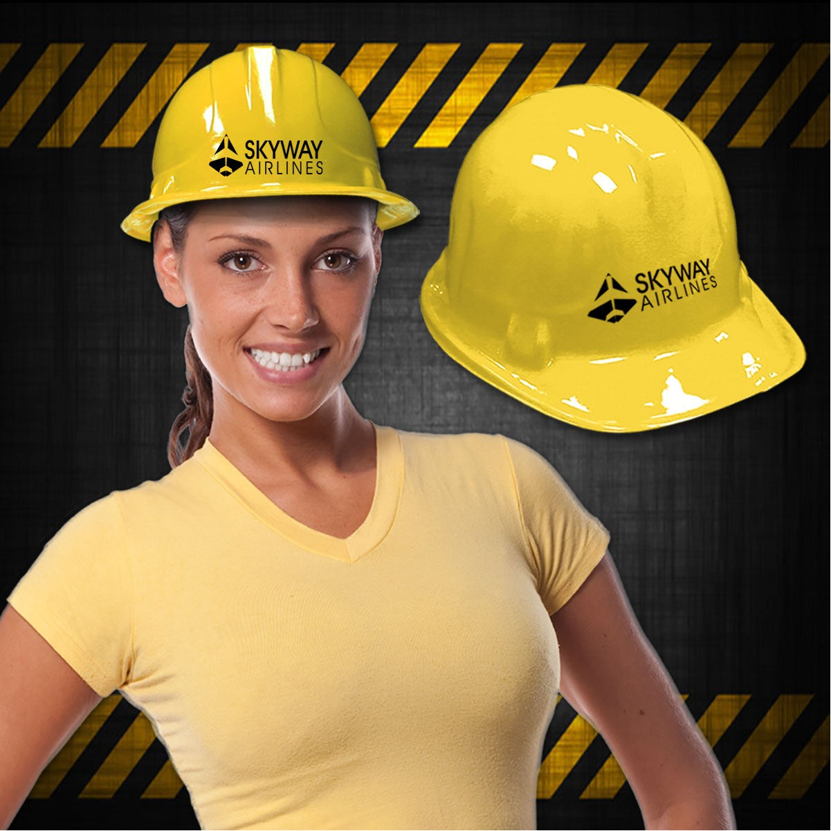 Yellow Novelty Plastic Construction Hat