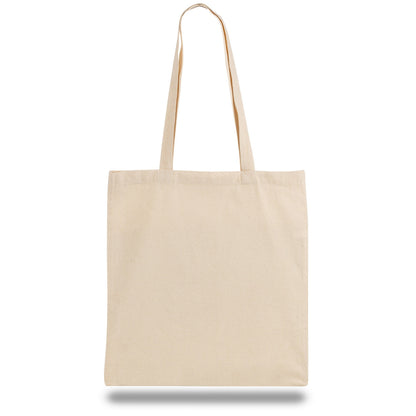 Organic Natural Canvas Convention Tote Bag with Shoulder Strap - Full Color Transfer (15"x16")