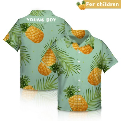 Full Color Dye Sublimation Hawaiian Shirt-Youth Size