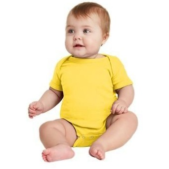 Infant Short Sleeve Baby Rib Bodysuit