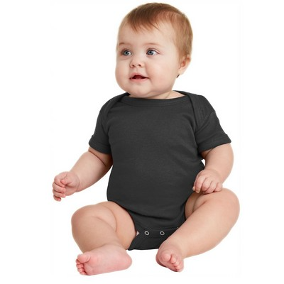 Infant Short Sleeve Baby Rib Bodysuit