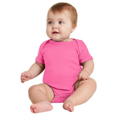 Infant Short Sleeve Baby Rib Bodysuit