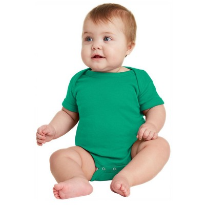 Infant Short Sleeve Baby Rib Bodysuit