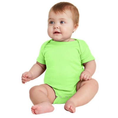 Infant Short Sleeve Baby Rib Bodysuit