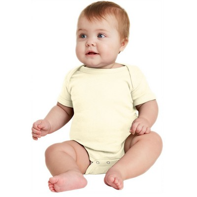 Infant Short Sleeve Baby Rib Bodysuit