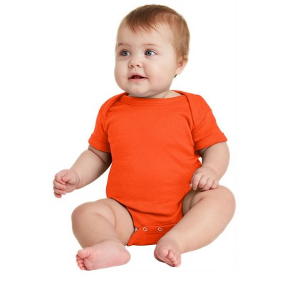 Infant Short Sleeve Baby Rib Bodysuit