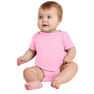 Infant Short Sleeve Baby Rib Bodysuit