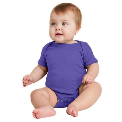 Infant Short Sleeve Baby Rib Bodysuit