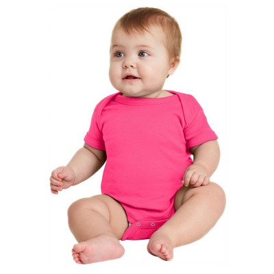 Infant Short Sleeve Baby Rib Bodysuit