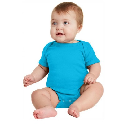 Infant Short Sleeve Baby Rib Bodysuit