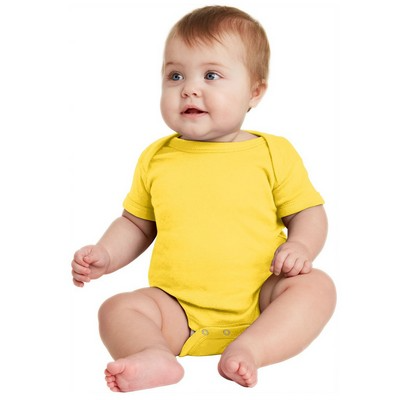 Infant Short Sleeve Baby Rib Bodysuit