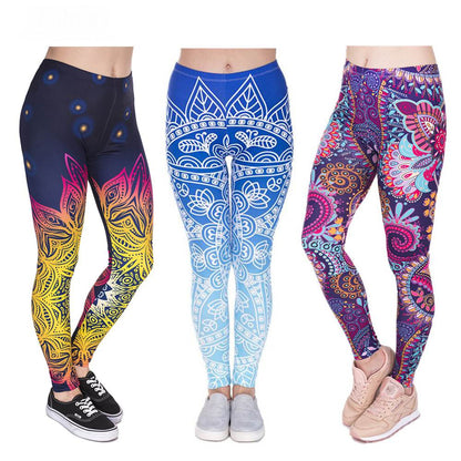 Golden Accessories Trendy Design Workout Leggings - Fun Fashion Digital Printed Cute Patterns