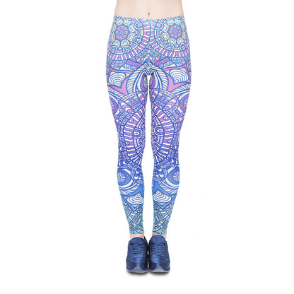 Golden Accessories Trendy Design Workout Leggings - Fun Fashion Digital Printed Cute Patterns