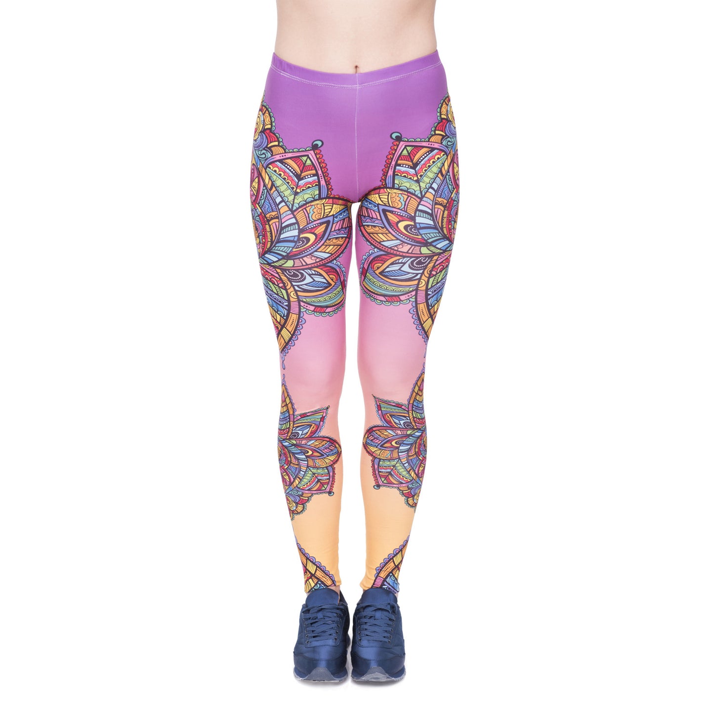 Golden Accessories Trendy Design Workout Leggings - Fun Fashion Digital Printed Cute Patterns