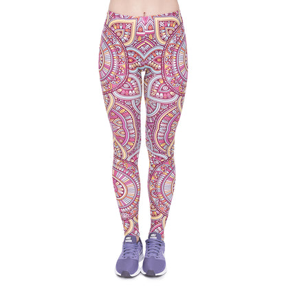 Golden Accessories Trendy Design Workout Leggings - Fun Fashion Digital Printed Cute Patterns