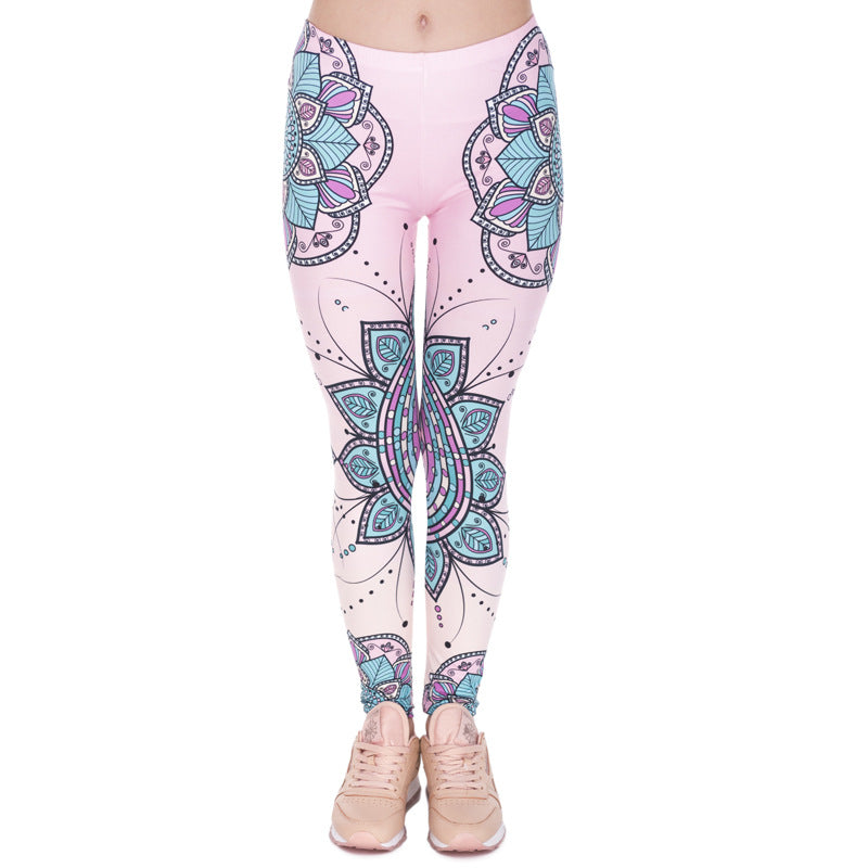 Golden Accessories Trendy Design Workout Leggings - Fun Fashion Digital Printed Cute Patterns