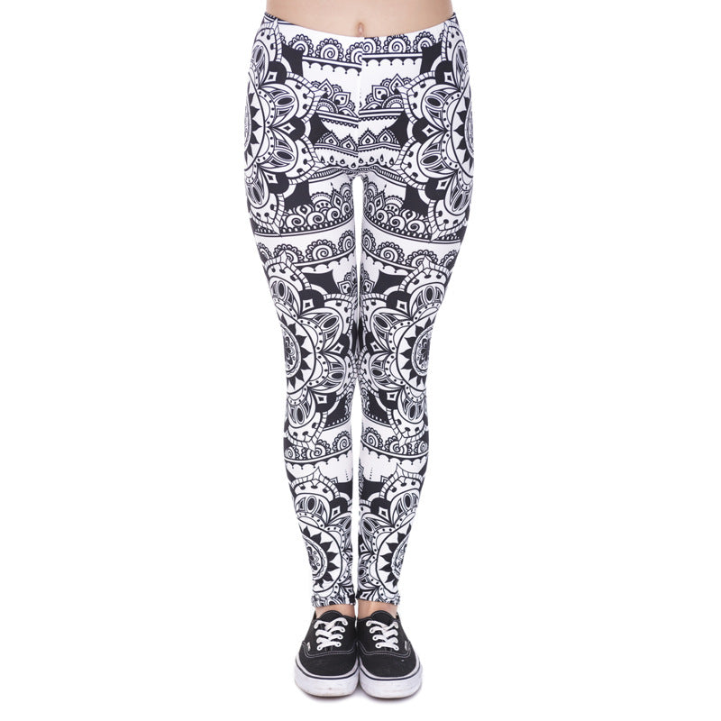 Golden Accessories Trendy Design Workout Leggings - Fun Fashion Digital Printed Cute Patterns