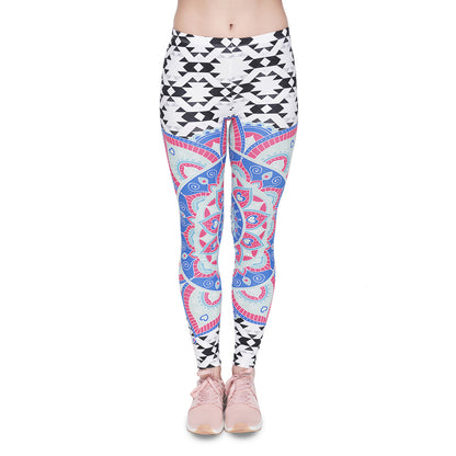 Golden Accessories Trendy Design Workout Leggings - Fun Fashion Digital Printed Cute Patterns