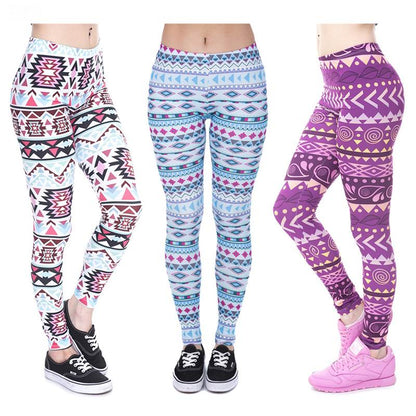 Golden Accessories Trendy Design Workout Leggings - Fun Fashion Digital Printed Cute Patterns