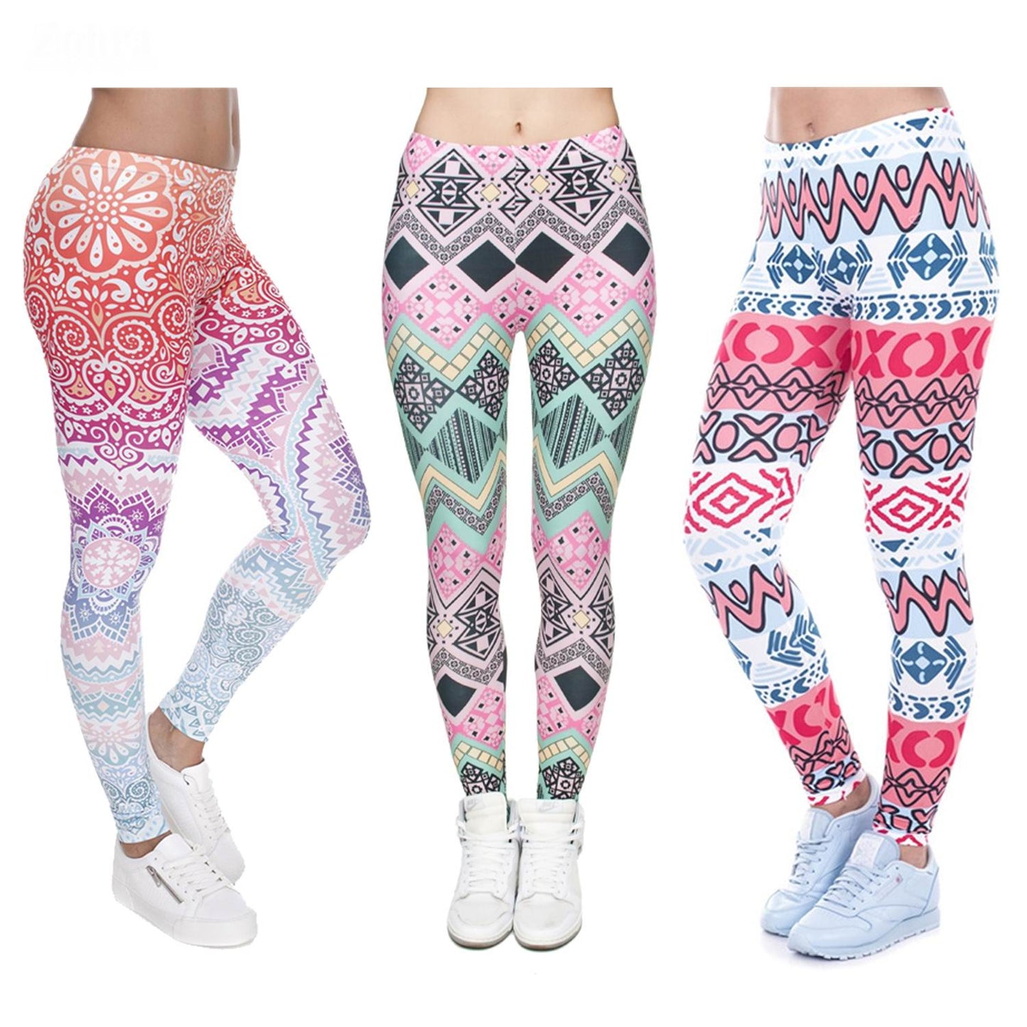 Golden Accessories Trendy Design Workout Leggings - Fun Fashion Digital Printed Cute Patterns