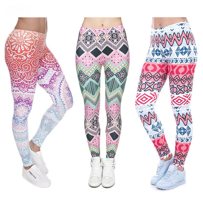 Golden Accessories Trendy Design Workout Leggings - Fun Fashion Digital Printed Cute Patterns