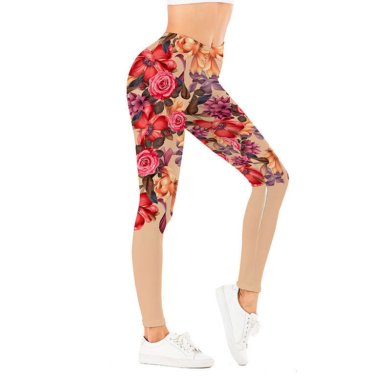 Golden Accessories Trendy Design Workout Leggings - Fun Fashion Digital Printed Cute Patterns