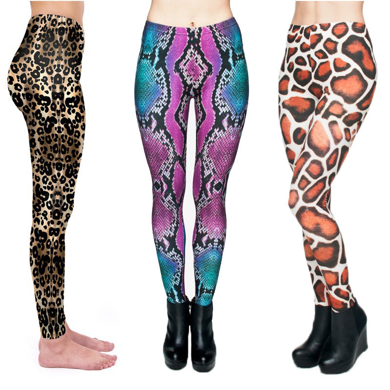 Golden Accessories Trendy Design Workout Leggings - Fun Fashion Digital Printed Cute Patterns