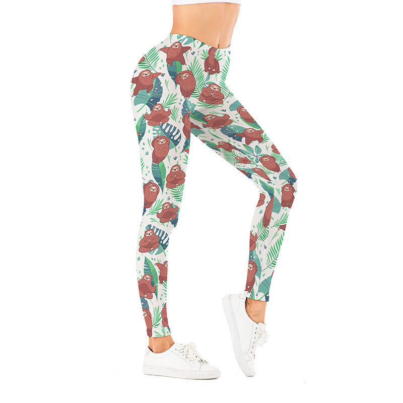 Golden Accessories Trendy Design Workout Leggings - Fun Fashion Digital Printed Cute Patterns