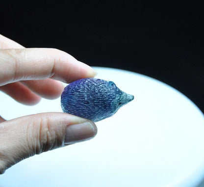 High Quality Toy Hedgehog Product Wholesale Cute Rainbow Fluorite Crystal Hedgehog Statue For Gifts